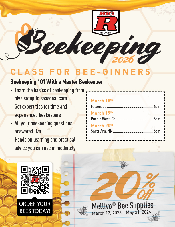 March 19, 2026 – Pueblo West BIG R Hosted Mellivo BEE-GINNERS Beekeeping Class