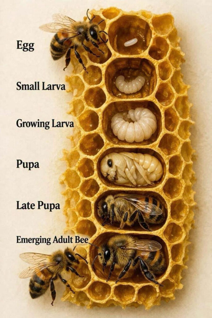 honey-bee-brood-cycle-4-stages
